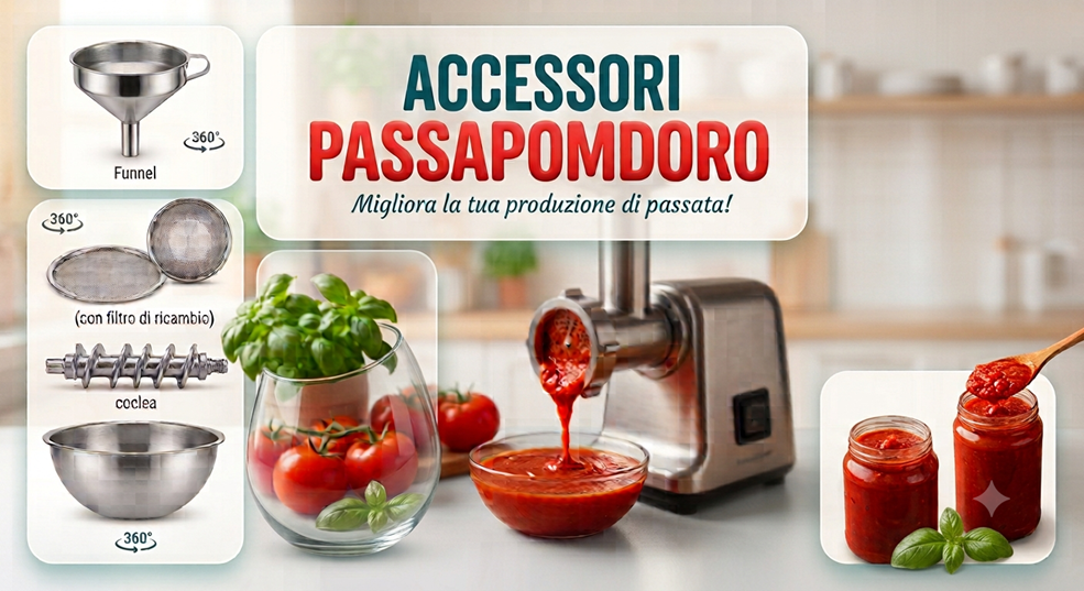 accessori passapomodoro elettrico